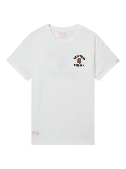 FINGERCROXX logo-print T-shirt White FFXTEW00863X