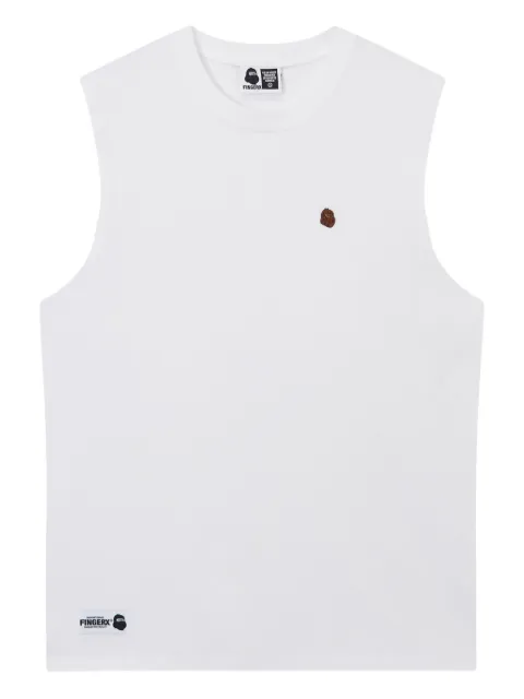 FINGERCROXX embroidered-logo sleeveless vest White FFXVTM00852X