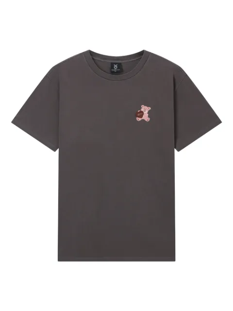 FINGERCROXX bear-print cotton T-shirt Grey FFXTEW01007X
