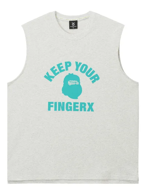 FINGERCROXX graphic-print sleeveless vest Grey FFXVTM00905X