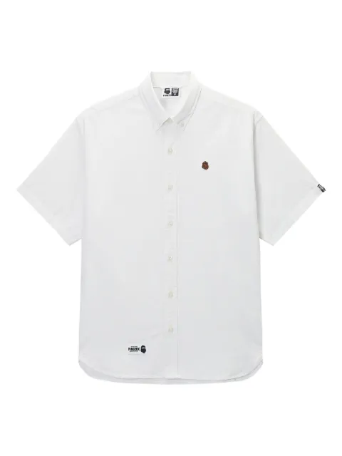 FINGERCROXX embroidered short-sleeve shirt White FFXSRM00829X