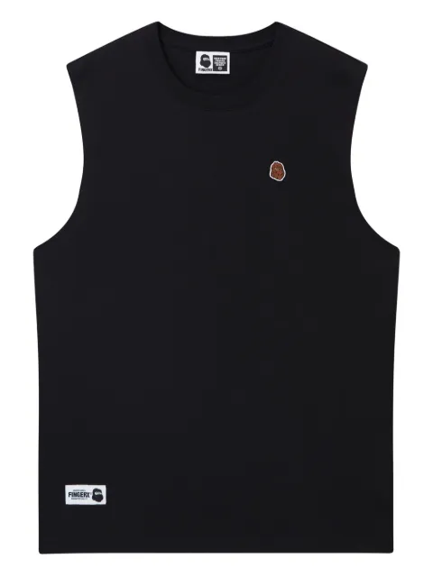 FINGERCROXX embroidered-logo sleeveless vest Black FFXVTM00852X