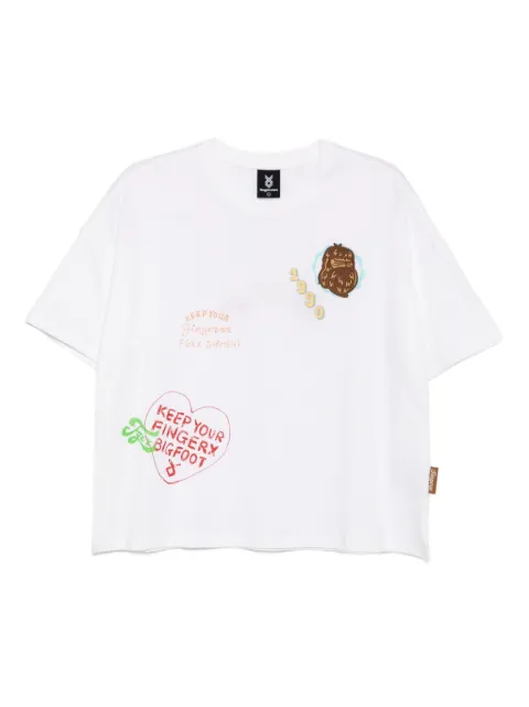 FINGERCROXX logo-embroidered T-shirt White FFXTEW01006X