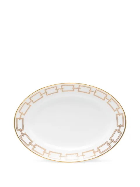 GINORI 1735 oval-frame gold-edged platter (34cm) White 004RG00FVS130034