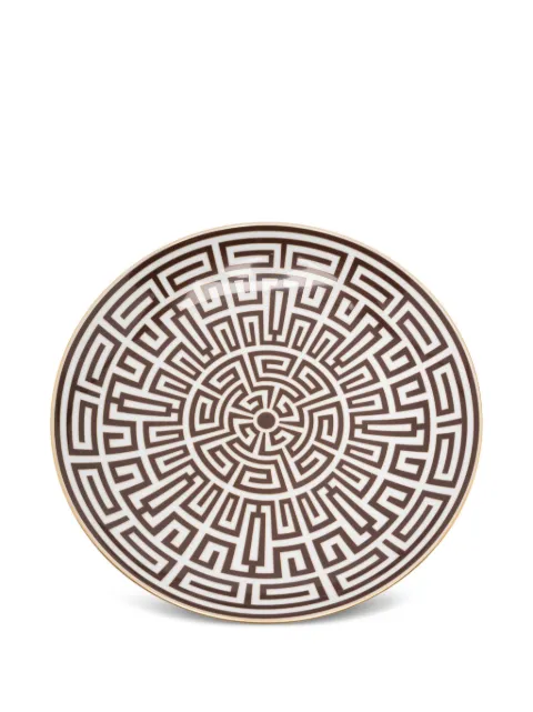 GINORI 1735 Labirinto round plate Brown 140RG00FPT110031