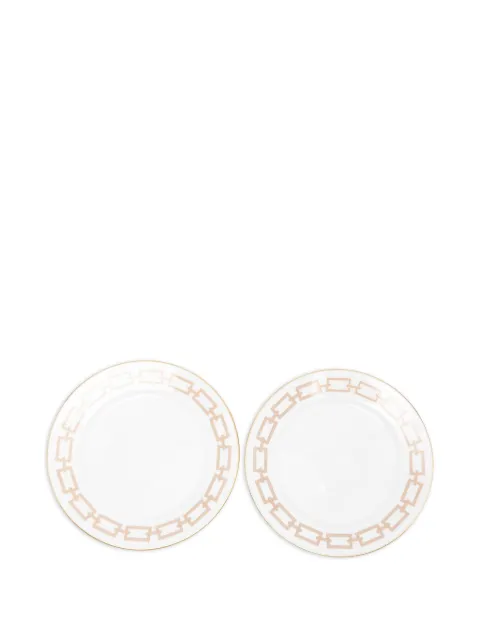 GINORI 1735 Catene chain-link border plates (28cm) White 004RG00FPT110028