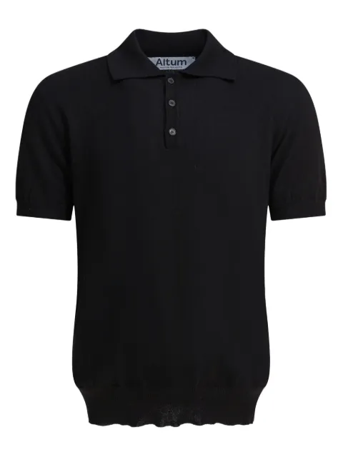 ALTUM short-sleeve knitted polo shirt Black POLO01BLACK