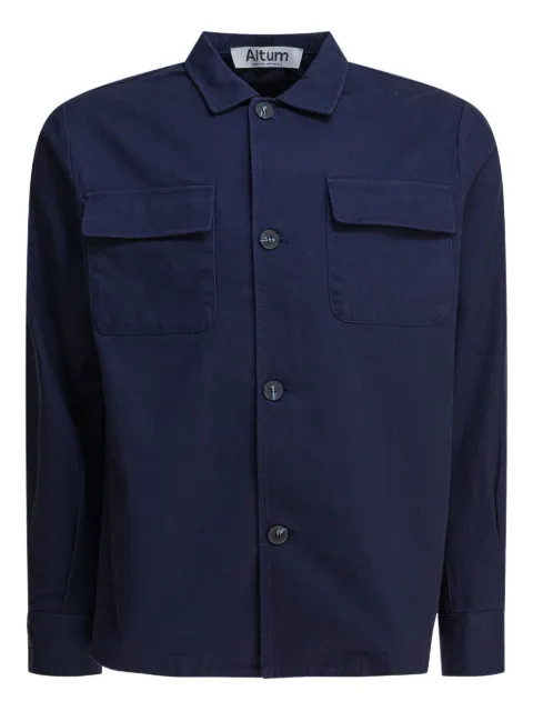 ALTUM double-pocket cotton shirt jacket Blue OVER