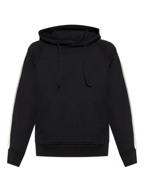 Palm Angels stripe-detail hooded sweatshirt Black PMBB17HF25FLE0011003