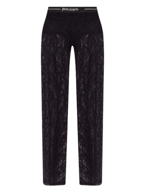 Palm Angels lace-floral trousers Black PWCA15EF25FAB0011010