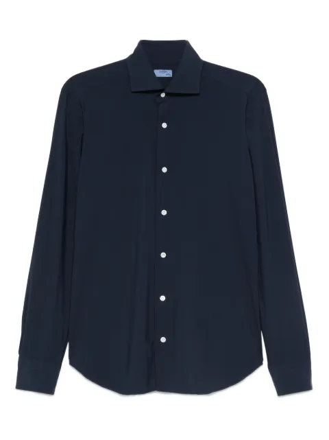 Barba long-sleeve button-up shirt Blue U1350015