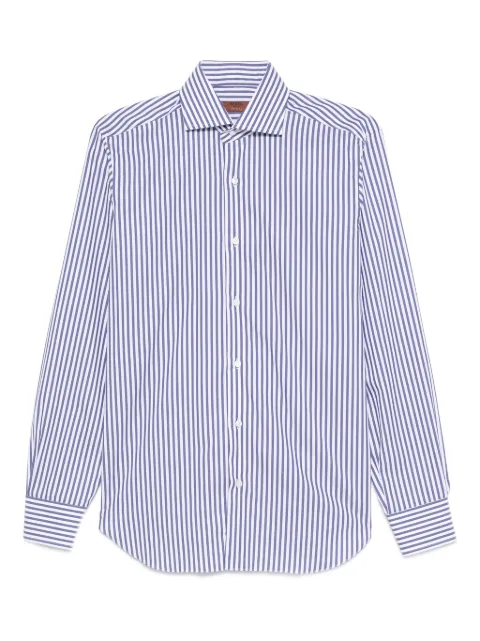 Barba striped cotton shirt Blue U1350210