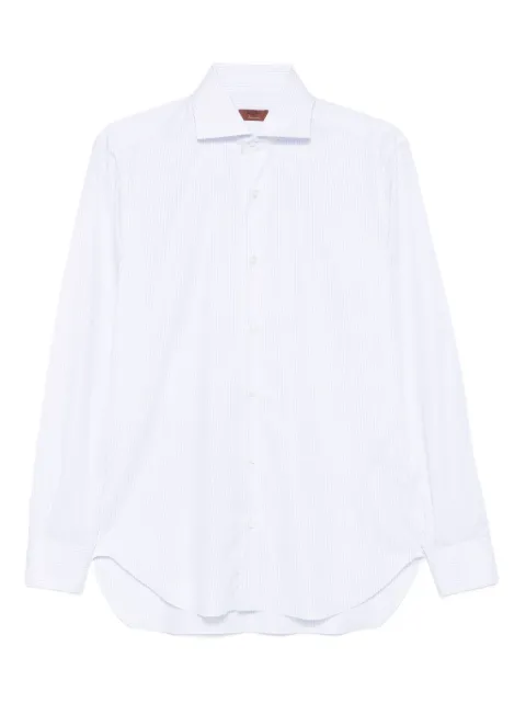 Barba pinstripe cotton shirt White U1350206