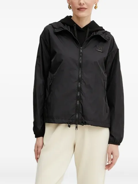 Armani Exchange logo-plaque hooded jacket Black XW000955AF12285