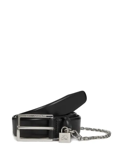 Karl Lagerfeld buckle padlock-detail belt Black A3W330401AV
