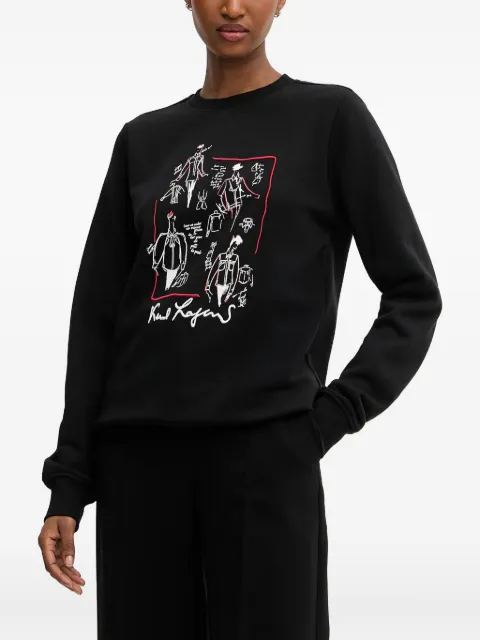 Karl Lagerfeld cotton sweatshirt Black A3W20065999