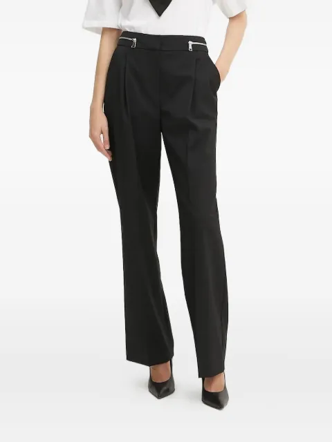 Karl Lagerfeld zip-detail pleated trousers Black A3W10099999