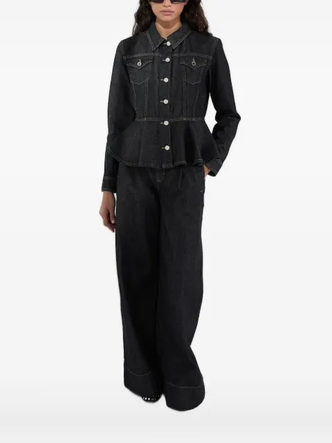 Karl Lagerfeld peplum denim jacket Blue A3W14001