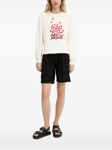 Karl Lagerfeld heart-print sweatshirt White A3W20006B09