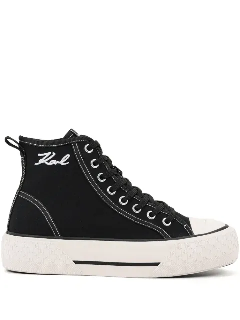 Karl Lagerfeld lace-up high-top sneakers Black KL60655