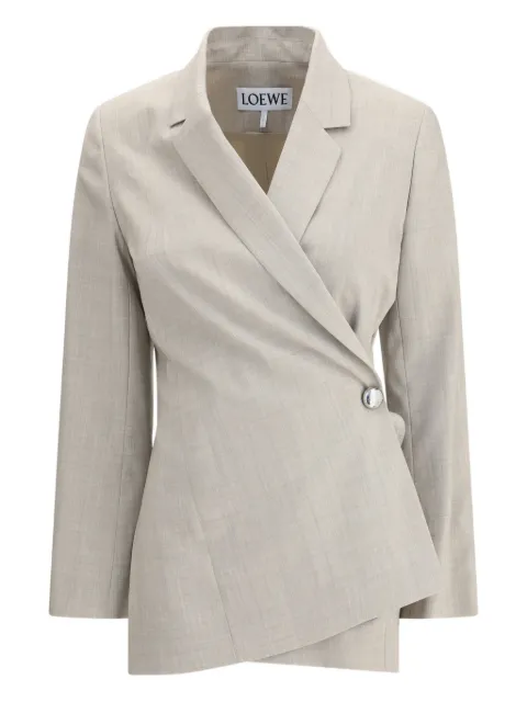 LOEWE asymmetrical single-button jacket Neutrals S359Y03XA2