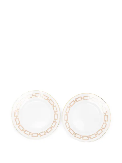 GINORI 1735 Catene chain-link border plates (22cm) White 004RG00FPT1100220