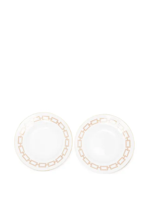 GINORI 1735 Catene chain-link plates (24.5cm) White 004RG00FPT2100245