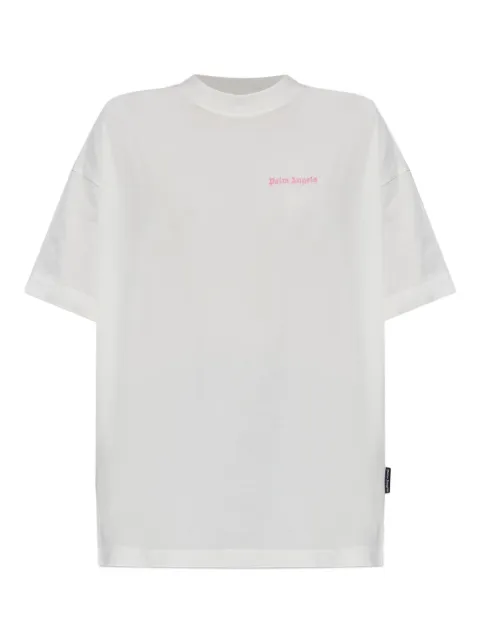 Palm Angels embroidered-logo crew-neck T-shirt White PW2B002F25JER0018484