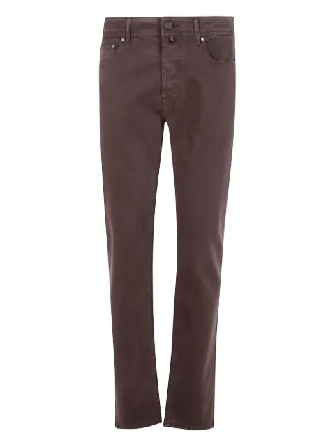 Jacob Cohën logo-plaque trousers Brown JUMQE004036S4216