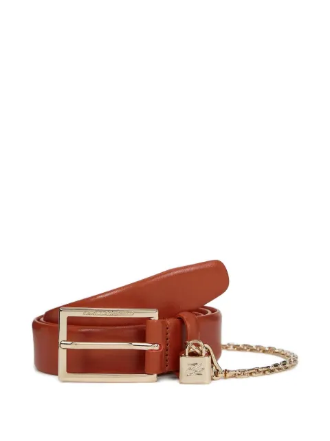 Karl Lagerfeld padlock-detail belt Red A3W330401XW