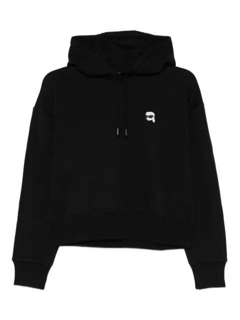 Karl Lagerfeld logo-detail hoodie Black A3W20053999