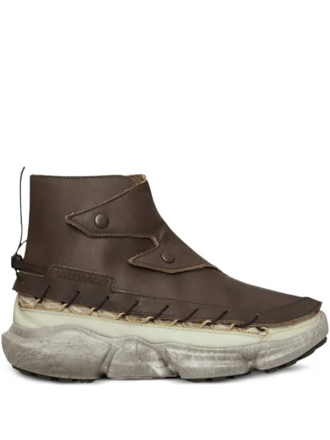Salomon leather high-top sneakers Brown 475223