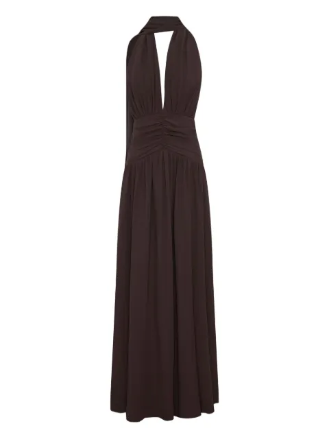 Nicholas Arella halter-neck gathered maxi dress S25D2741S