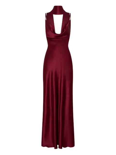 Nicholas Geneva cowl-neck dress Red P25D2806AB