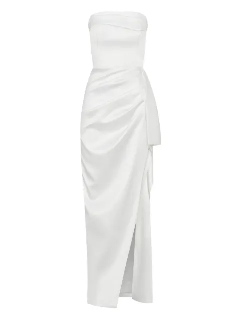 Nicholas Erelyn strapless draped dress White P25D2367TB