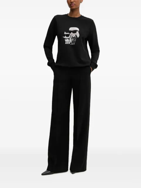 Karl Lagerfeld crystal-embellished sweatshirt Black A3W20069999