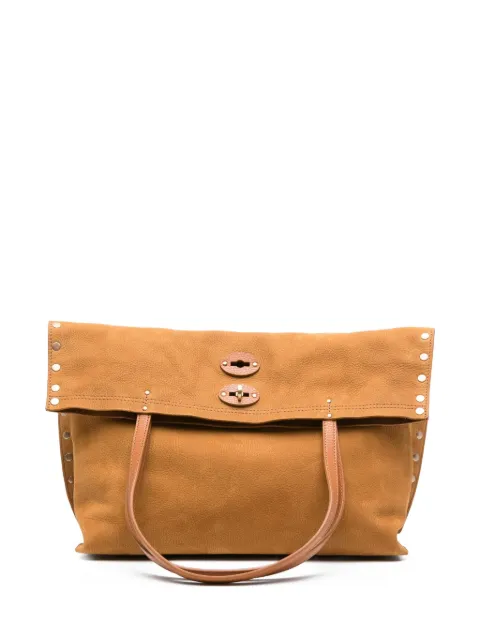 Zanellato medium A'spasso stud-embellished tote bag Brown 0687900070000