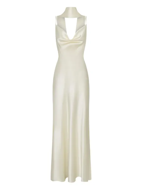Nicholas Geneva cowl-neck dress Neutrals P25D2806AB
