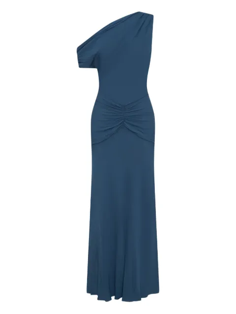Nicholas Elza one-shoulder draped midi dress Blue P25D2816S