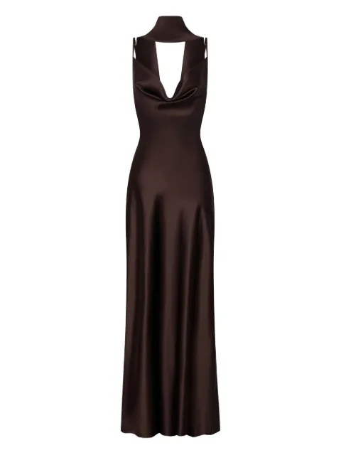 Nicholas Geneva cowl-neck maxi dress Brown P25D2806AB
