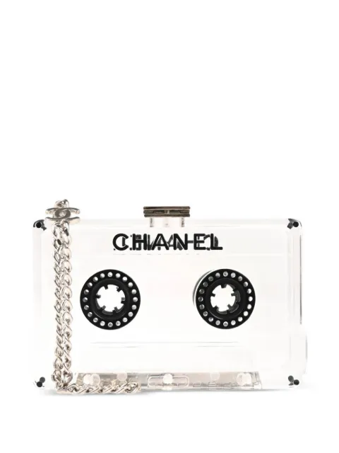 CHANEL Pre-Owned 2004 Cassette tape clutch bag White 165709