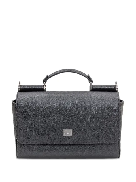 Dolce & Gabbana Sicily leather shoulder bag Black BM2516BG065