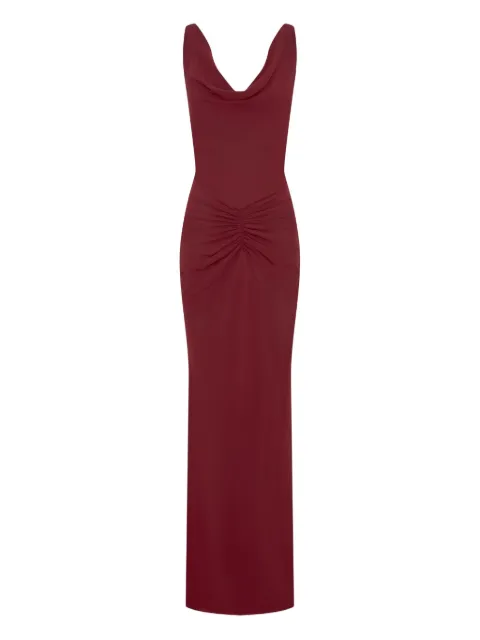 Nicholas Calia V-neck draped maxi dress Red P25D2746S