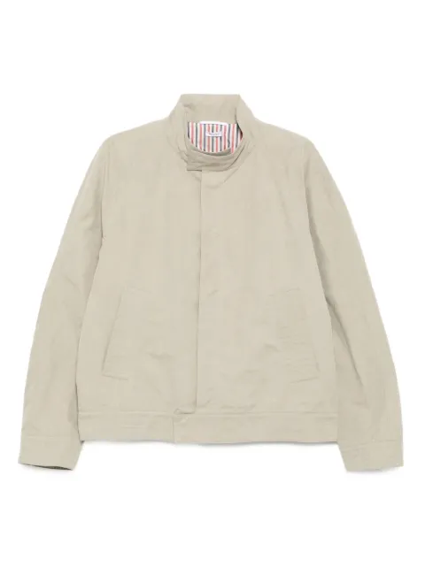 Thom Browne logo-patch jacket Green MJO239AF0923