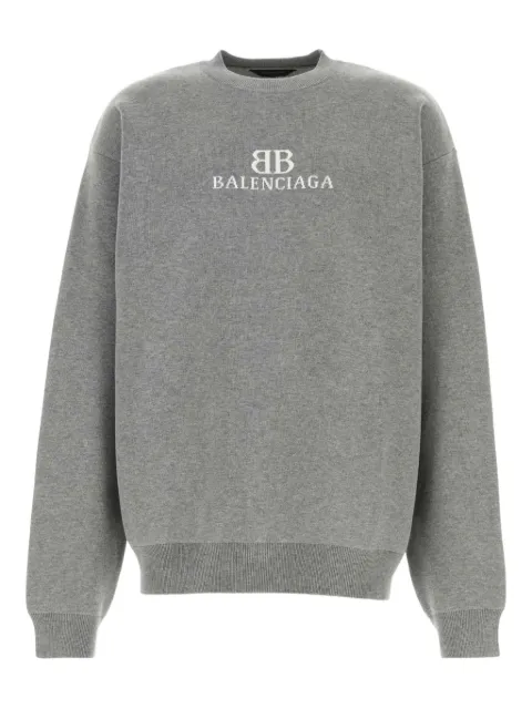 Balenciaga logo-detail cotton-blend sweatshirt Grey 818422T3368
