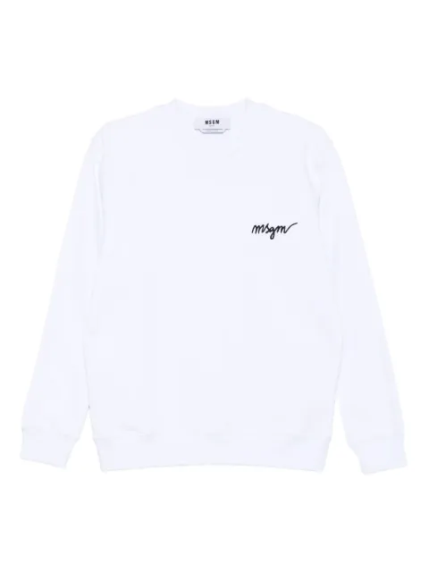MSGM logo-embroidered sweatshirt White 2000MDM543300001