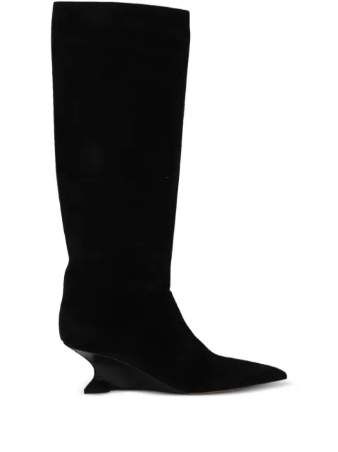 Paris Texas 50mm Nina sculpted-heel knee-high boots Black PX1702XV0LIBLACKCARBONE
