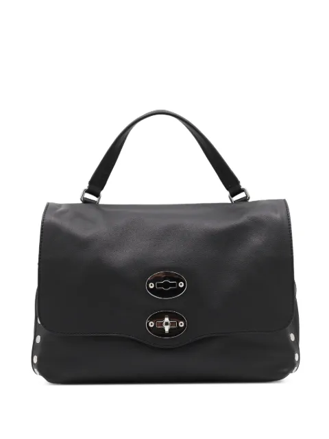 Zanellato small Postina stud-embellishment tote bag Black 0680101910000S