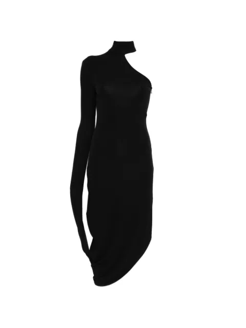 Alexander Wang draped midi dress in crepe jersey Black 1CC1266895