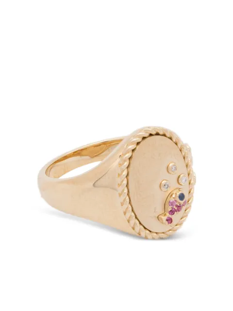 Yvonne Léon 9CT yellow gold diamond ring Gold CHEVAOVALSOUSLEAUOJ